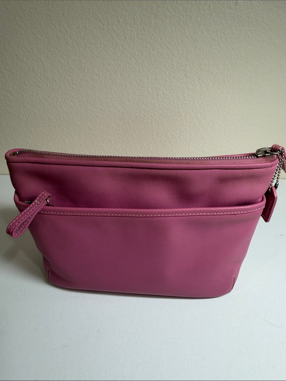Coach Pink Leather Cosmetic Pouch - Picture 7 of 14